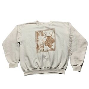 Golden Hour Sweatshirt Men XS/S Cream Greek Mythology Graphic Crew Neck Pullover
